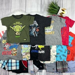 Star Wars, Jordan,Toy Story etc 3T Boys Graphic T-Shirts and Shorts Bundle
